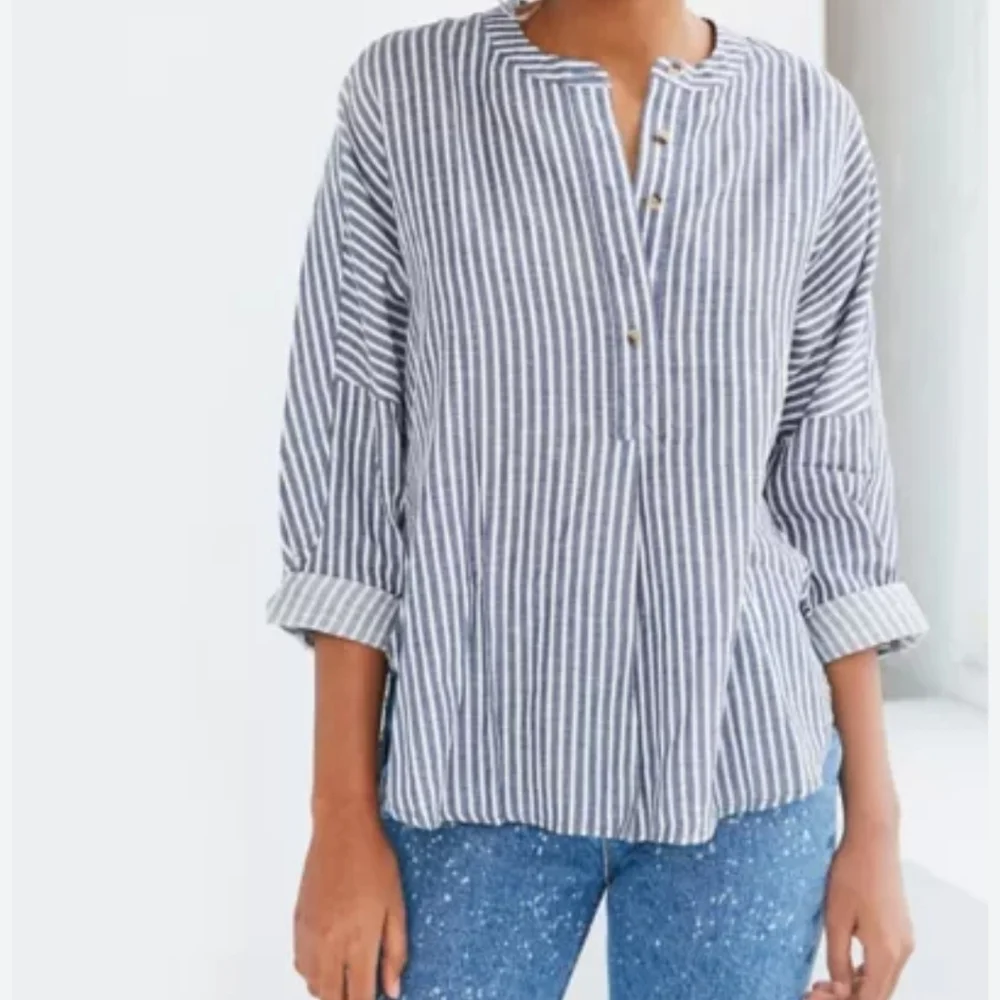 Striped Button-Up Shirt - Picture 7 of 16
